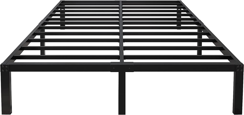 14 Inch Tall Heavy Duty Metal Bed Frame Mattress Foundation Steel Slats Platform