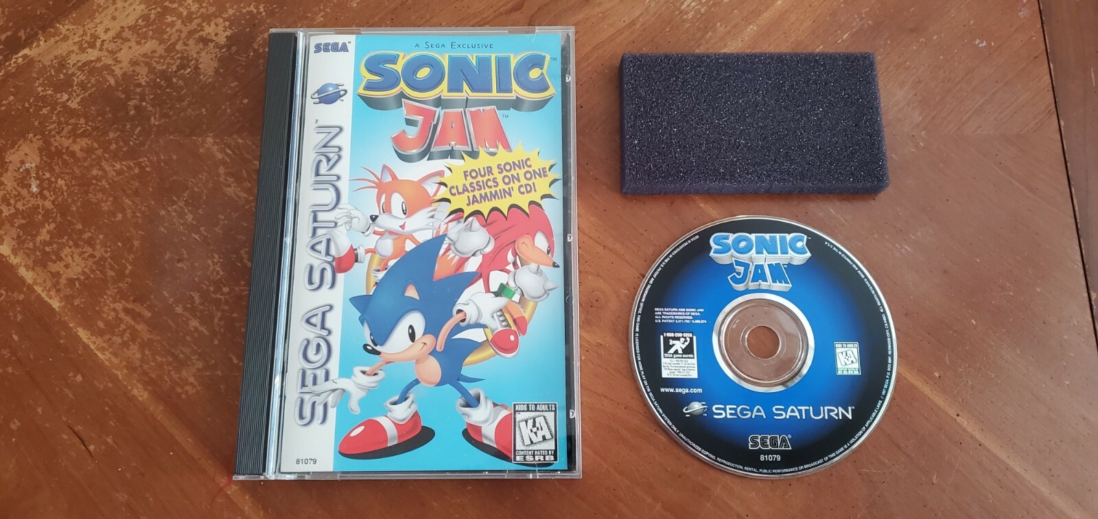 Sonic Jam Sega Saturn Video Game CD Complete w/ Case Foam Sonic Jam Sega Saturn Video Game CD Complete w/ Case Foam