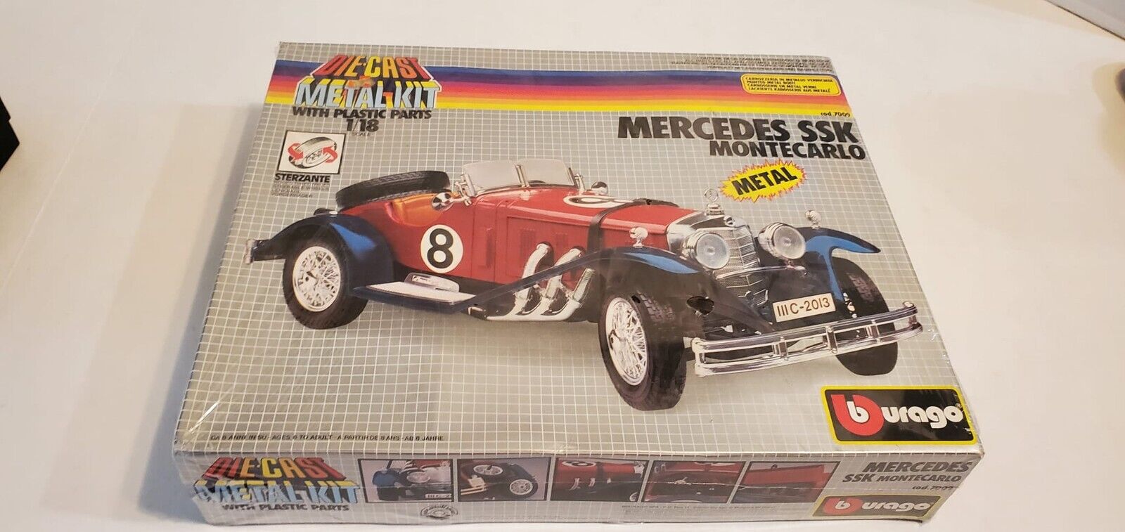 MERCEDES SSK MONTECARLO BBURAGO 1:18 SCALE DIECAST METAL MERCEDES SSK MONTECARLO BBURAGO 1:18 SCALE DIECAST METAL