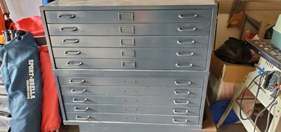 Filing Cabinets Drawer Flat Blue Print File Cabinet