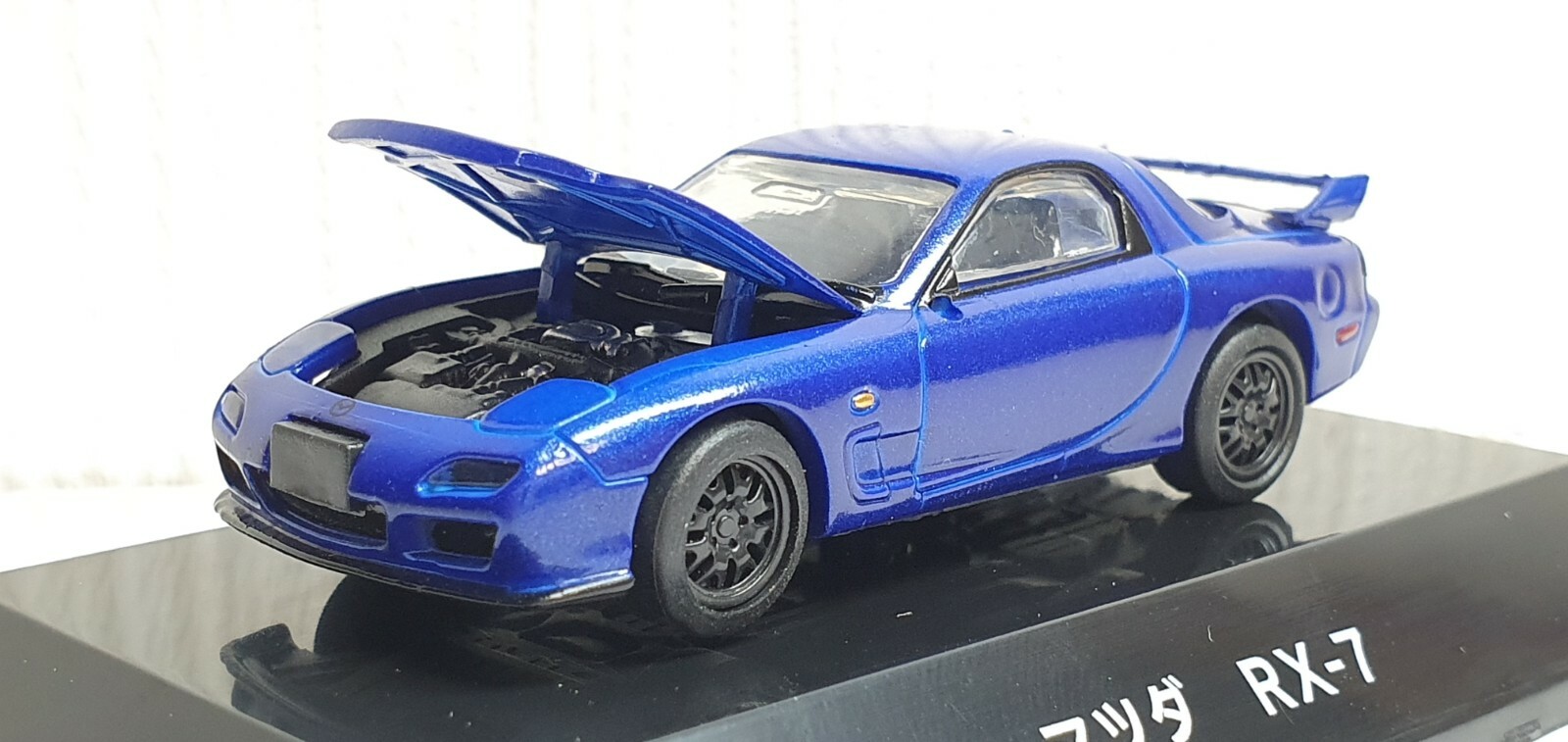 ミニッツ　オートスケール　FD3S ブルー 1/64 F-Toys MAZDA RX-7 FD3S BLUE car model w/detailed rotary