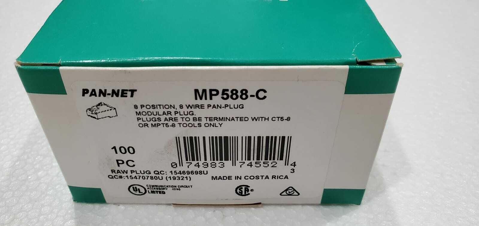 PANDUIT　MP588-C ２箱 PANDUIT MP588-C Cat-5e RJ45プラグ(100個) 2箱
