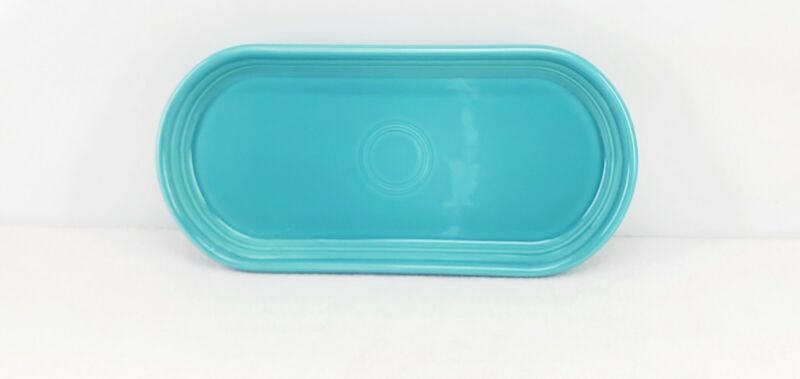 BREAD PLATTER UTILITY TRAY turquoise blue FIESTA WARE 12" new