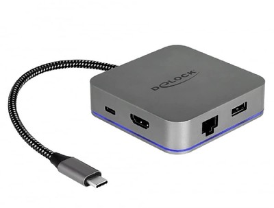 Delock 87742 USB Type-C  Docking Station for Mobile Devices 4K - HDMI/Hub/LAN/PD