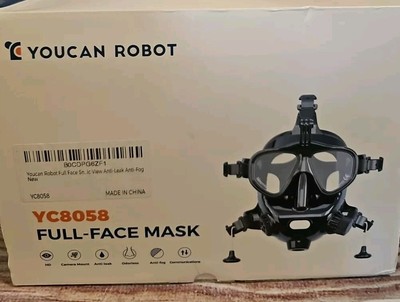 Scub Mask Full Face with Camera Mount; 180 Panoramic View Full Face Diving Mask