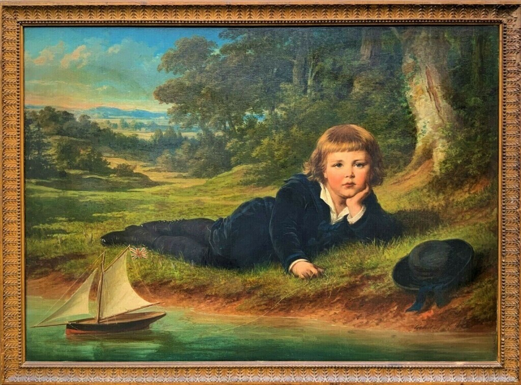 Large Outstanding Oil Portrait Painting By Robert Antoine Muller RA