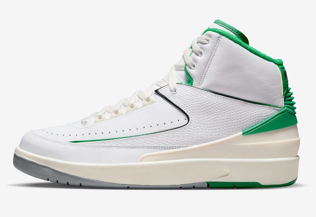 Nike Air Jordan 2 Ретро кроссовки Lucky Green White Sneakers DR8884-103 Мужской размер