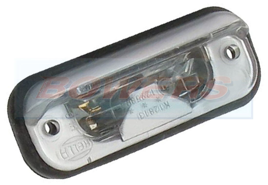HELLA 2KA001378041 REAR NUMBER PLATE LIGHT/LAMP LICENSE PLATE SILVER