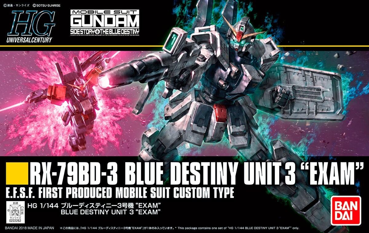 その他 BANDAI RX-78D-3 BLUE DESTINY UNIT 3 Bandai Gundam 1/144 HGUC #209 RX-79BD-3 Blue Destiny Unit 3