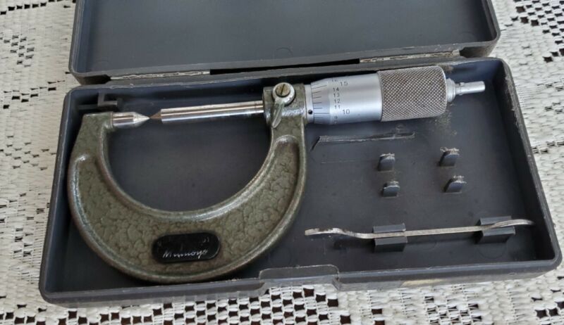 Mitutoyo Point Micrometer 112-369 60° Plastic Case Missing Part