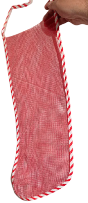 25" MESH CHRISTMAS STOCKING Red Net Hanging Toy Stuffer Long Sock Gift Big Bag 