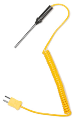 K-Type Thermocouple Probe Digital Thermometer Steel Sensor Spiral Cable 