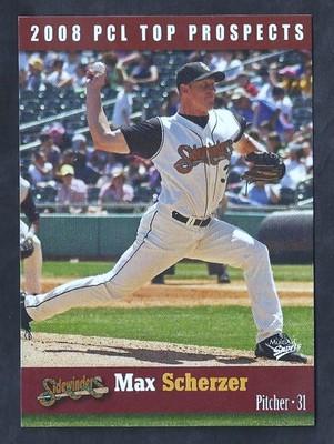 2008 PACIFIC COAST LEAGUE (PCL) TOP PROSPECTS MINOR LEAGUE SET w/ MAX SCHERZER