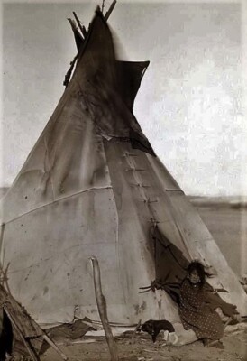 Old West Photo/OGLALA GIRL ON PINE RIDGE RESERVATION/4x6 B&W Photo Reprint