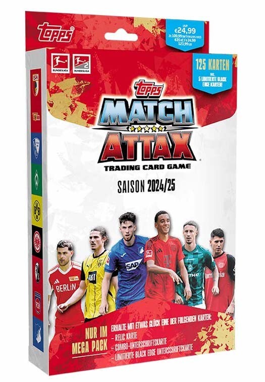 Topps Match Attax Bundesliga 2024/2025 - Megapack (125 Karten Inkl. 5 Le) 24/25