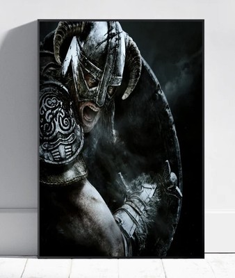 The Elder Scrolls V Skyrim Poster, Dragonborn Wall Art, Game Poster