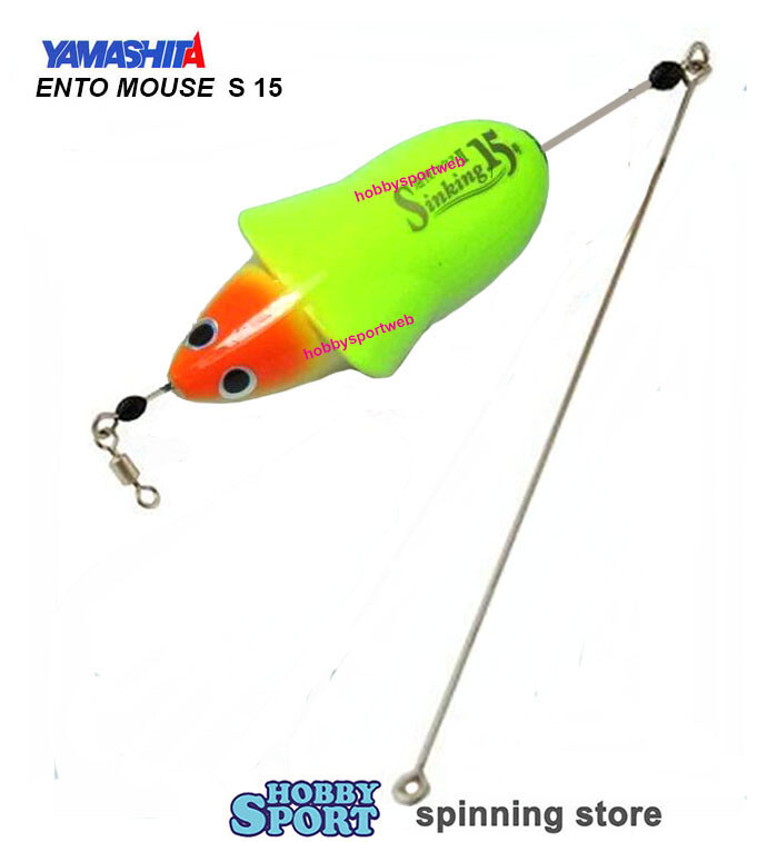 YAMASHITA ENTO MOUSE S15 COL YELLOW W. ORANGE GR 50 SINKING X SPINNING MARE