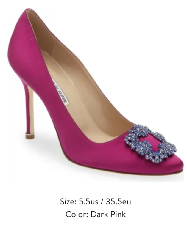 パンプス Manolo Blahnik Hangisi 070 Pump Pink Manolo Blahnik Hangisi 070 Pump Pink Viscose Cellulose fibre