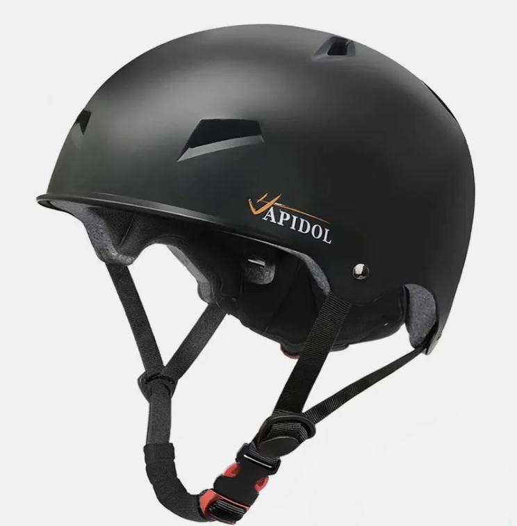 Skateboard Helmet, Hapidol Fx-005, Adjustable Dial Fit,  Bla