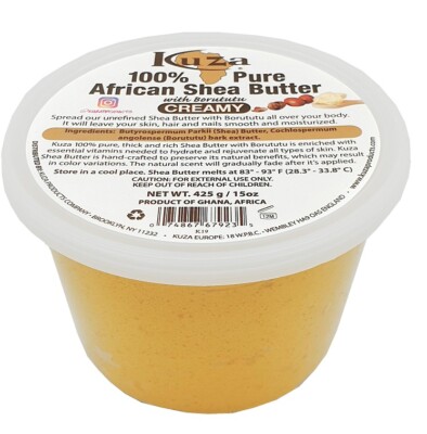 Kuza 100% Pure African Shea Butter with Borututu Creamy 425g