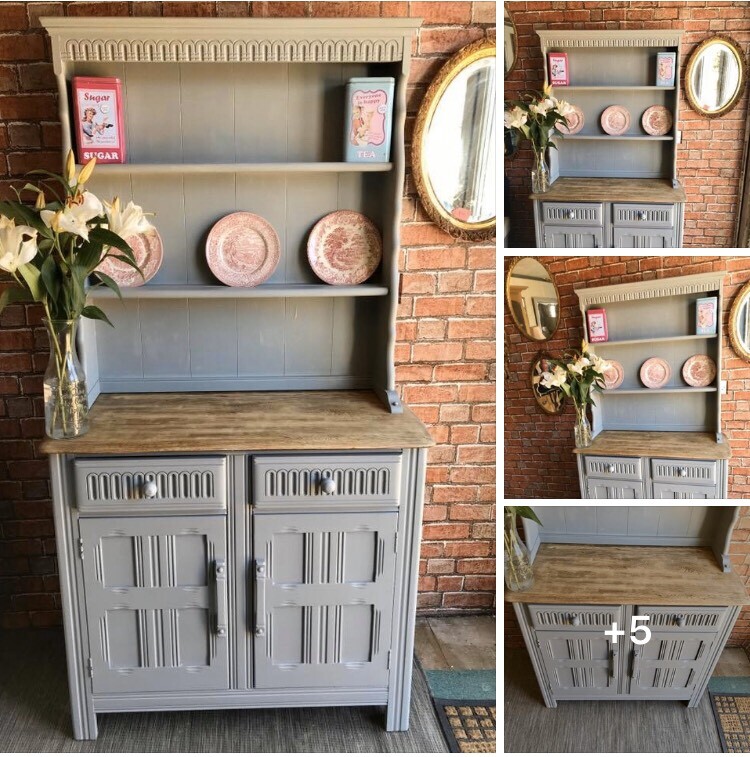 A Solid oak priory Welsh dresser professionally upcycled*grey in Culverhouse Cross, Cardiff
