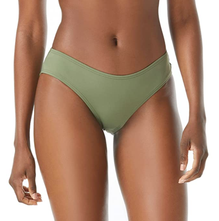 Vince Camuto Riviera Shirred Cheeky Bikini Bottoms MSRP $52 Size L # 17C 111 Blm