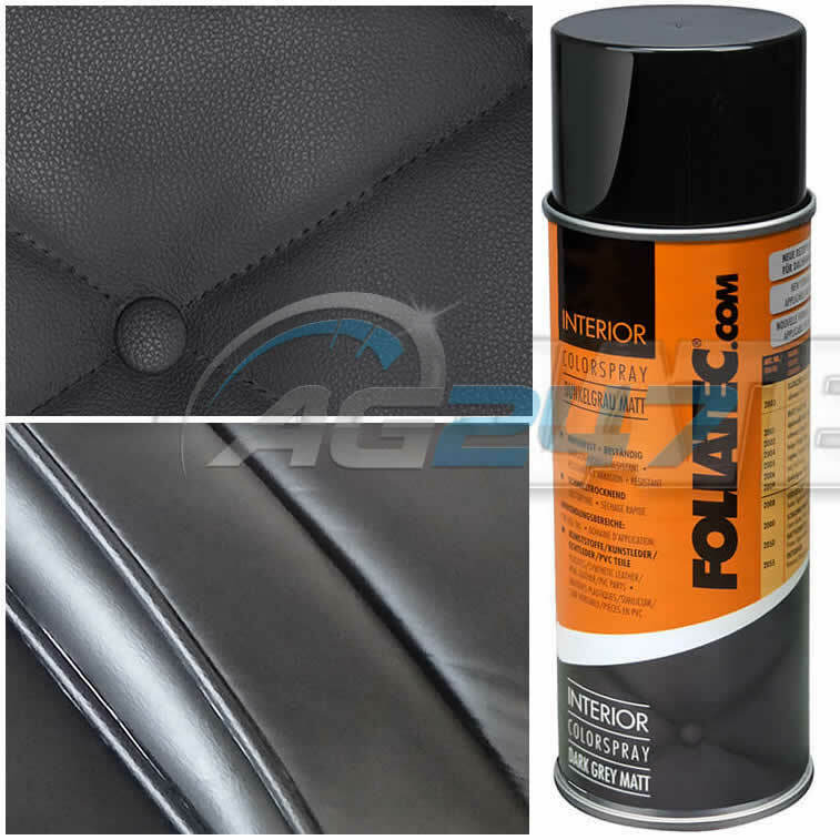 Foliatec Car Interior Dashboard Door Plastic Vinyl Dark Grey Matt Spray