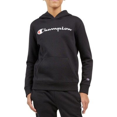 Champion Youth Tech Fleece Hoodie, Black, Small
