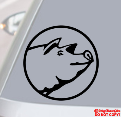 PIG Vinyl Decal Sticker Car Rear Window Wall Bumper SWINE FARM ANIMAL BACON JDM