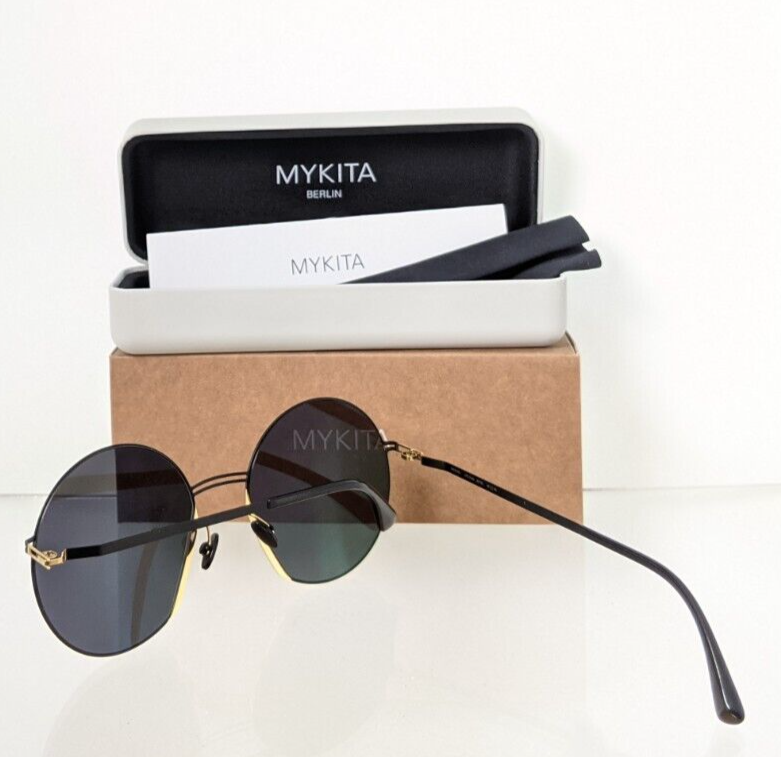 Pre-owned Mykita Brand Authentic  Lite Sun Jette Col. 056 57mm Black Gold Frame In Gray