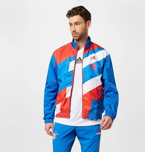 Мужская куртка Adidas Bayern Munich FC, размер L, синяя куртка на молнии #834