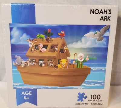 Puzzles for Kids Ages 4+ Noah's Ark 100 Piece Jigsaw Puzzle Sealed