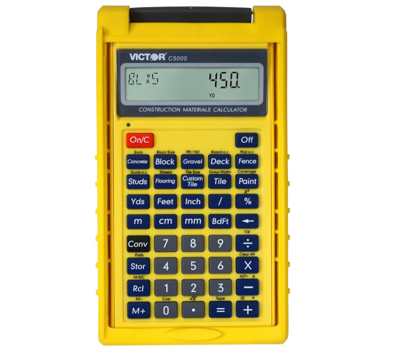 Construction Materials Calculator with Protective Case easy to use and