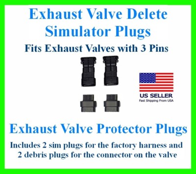 fits Mercedes C43 C63 Active Exhaust Valve Simulator Delete Plug + Protector Sim