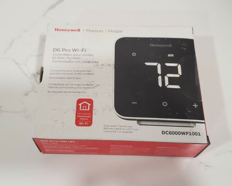 Honeywell D6 Pro Wi-Fi Ductless Controller Programmable Thermostat 