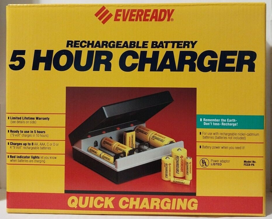 VTG Eveready Rechargeable Battery 5 Hour Charger Quick