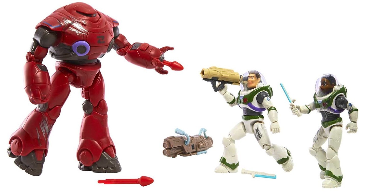 PIXAR Buzz Lightyear フィギュアセット Amazon.com: Mattel Disney Pixar Lightyear Set with 3 Action