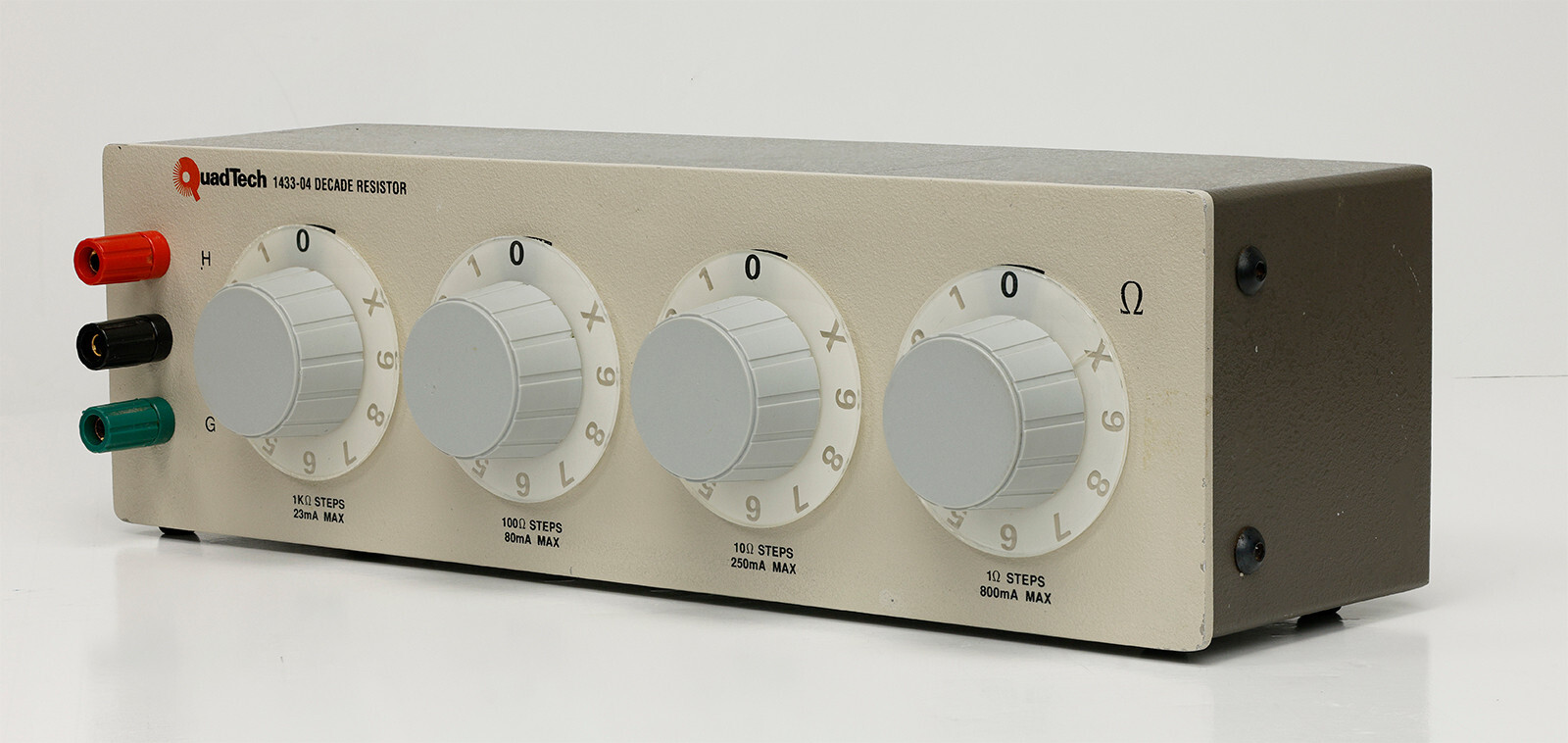 QuadTech IET Labs 1433-04 Decade Resistor, 4-Dial, 1Ω/step to 1kΩ/step, 0.01%