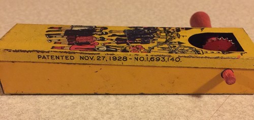 Vintage Antique Noise Maker Kirchhhof Newark Tin Lihto Toy 1928 Carnival