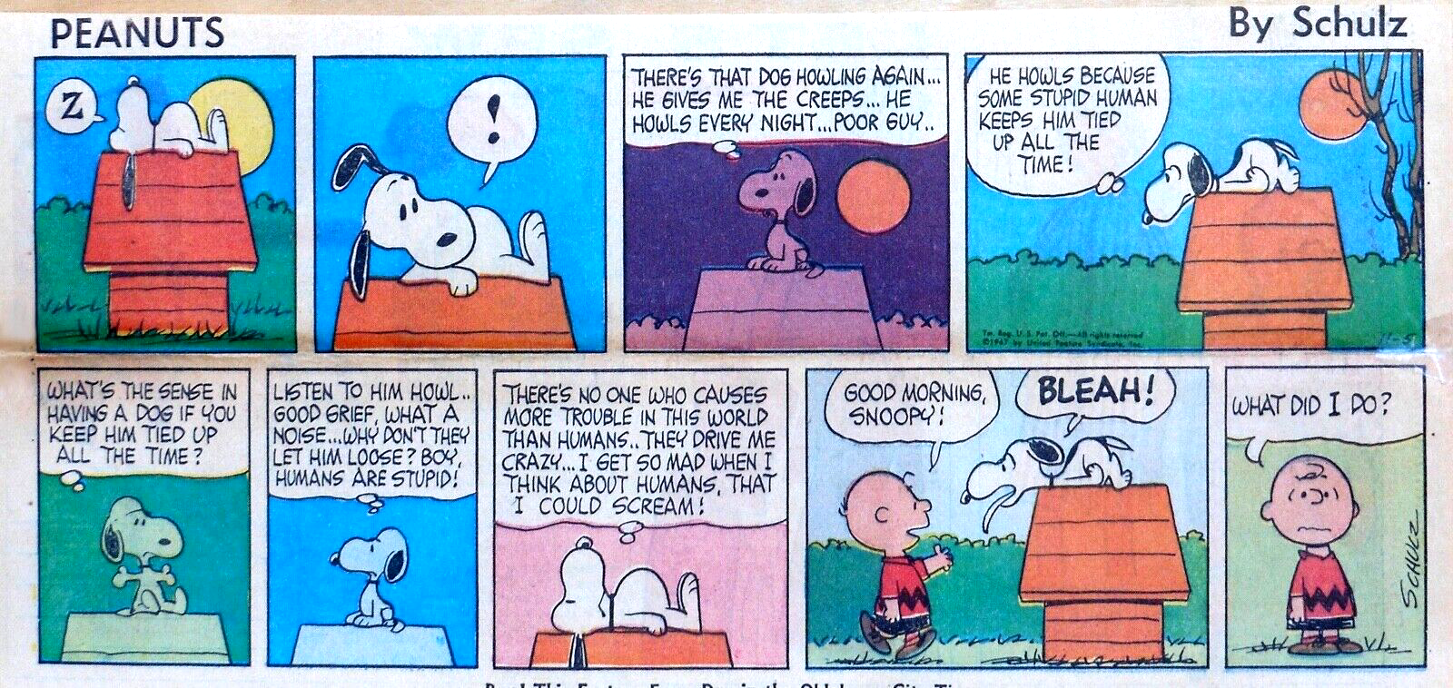 Peanuts by Charles Schulz - full color Sunday comic page - November 5, 1967 | eBay for Free Printable Peanuts Comic Strips