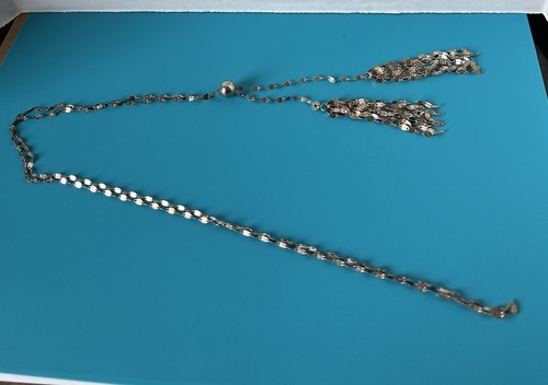 Sterling Silver Necklace With Tassel Made in Italy KA 1772