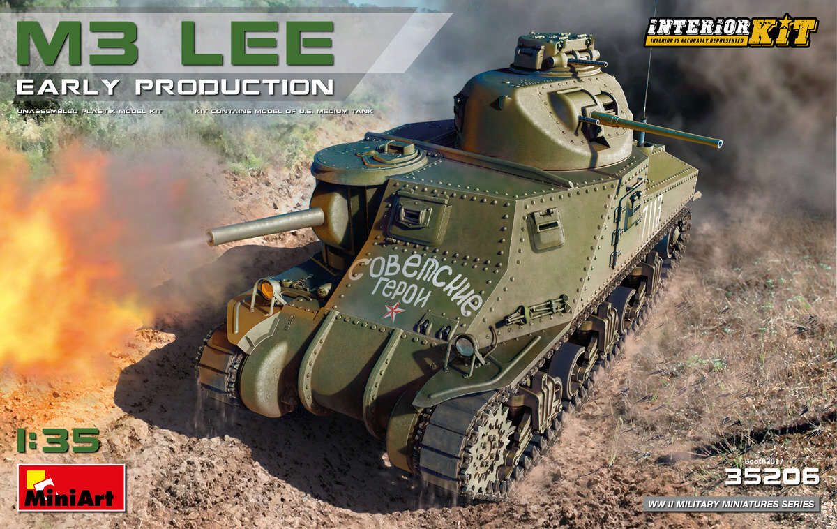 35206 MINIART 1/35 британский танк m3 Lee ранних выпусков (с интерьером)
