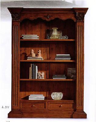 LIBRERIA IN LEGNO MASSELLO ARTE POVERA IN VARI COLORI