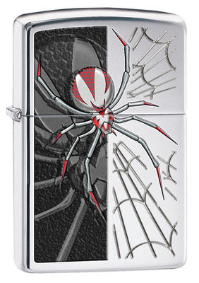 Zippo Windproof High Polished Chrome Lighter With Spider, # 28795, New In Box
