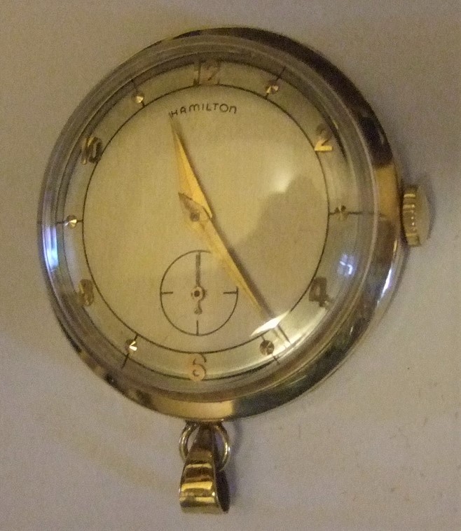 Hamilton Watch Gold Hamilton Pocket Watch Otis Elevator Company 1957 10K Rare