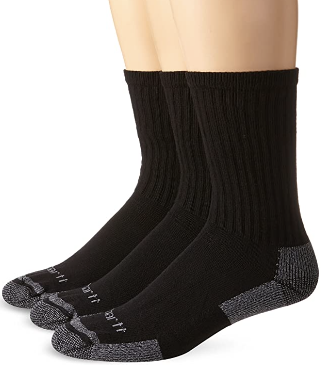 3 Pack All Season Cotton Crew Work Sock Shoe Size L 6-12