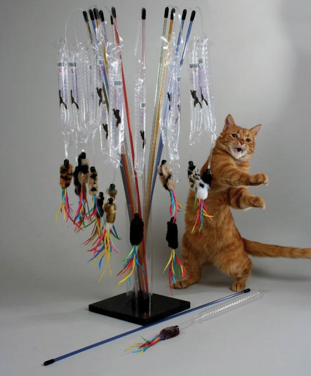 Cat Toy Purrfect Go Fur It Wand.. A Favorite!.. New w/ Tag!