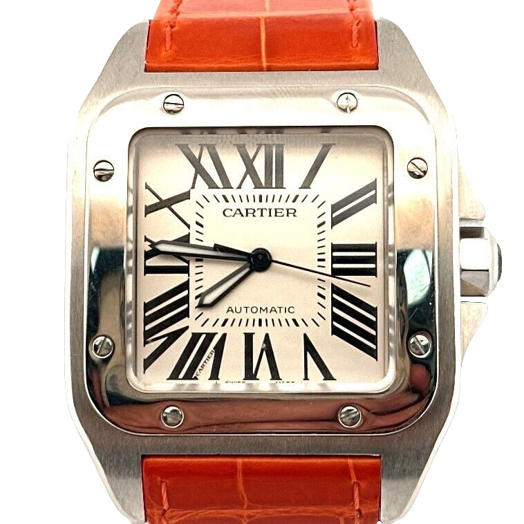 Cartier Santos 100 Stainless Steel Model W20073X8/2656 Watch