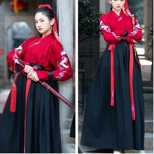 2019 Womens Men Chinese Ancient Hanfu Embroidery Tops Skirt Kung Fu Costume Suit Ebay