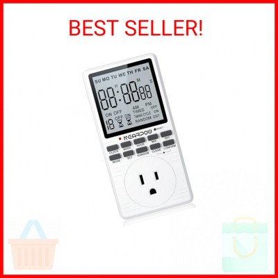 Outlet Timer, NEARPOW Multifunctional Programmable Timer with Countdown and 7-Da